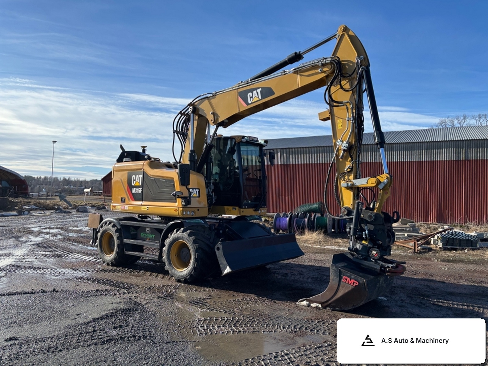 Usado Caterpillar M315F 2018 excavadoras de ruedas en venta, 8,442h
